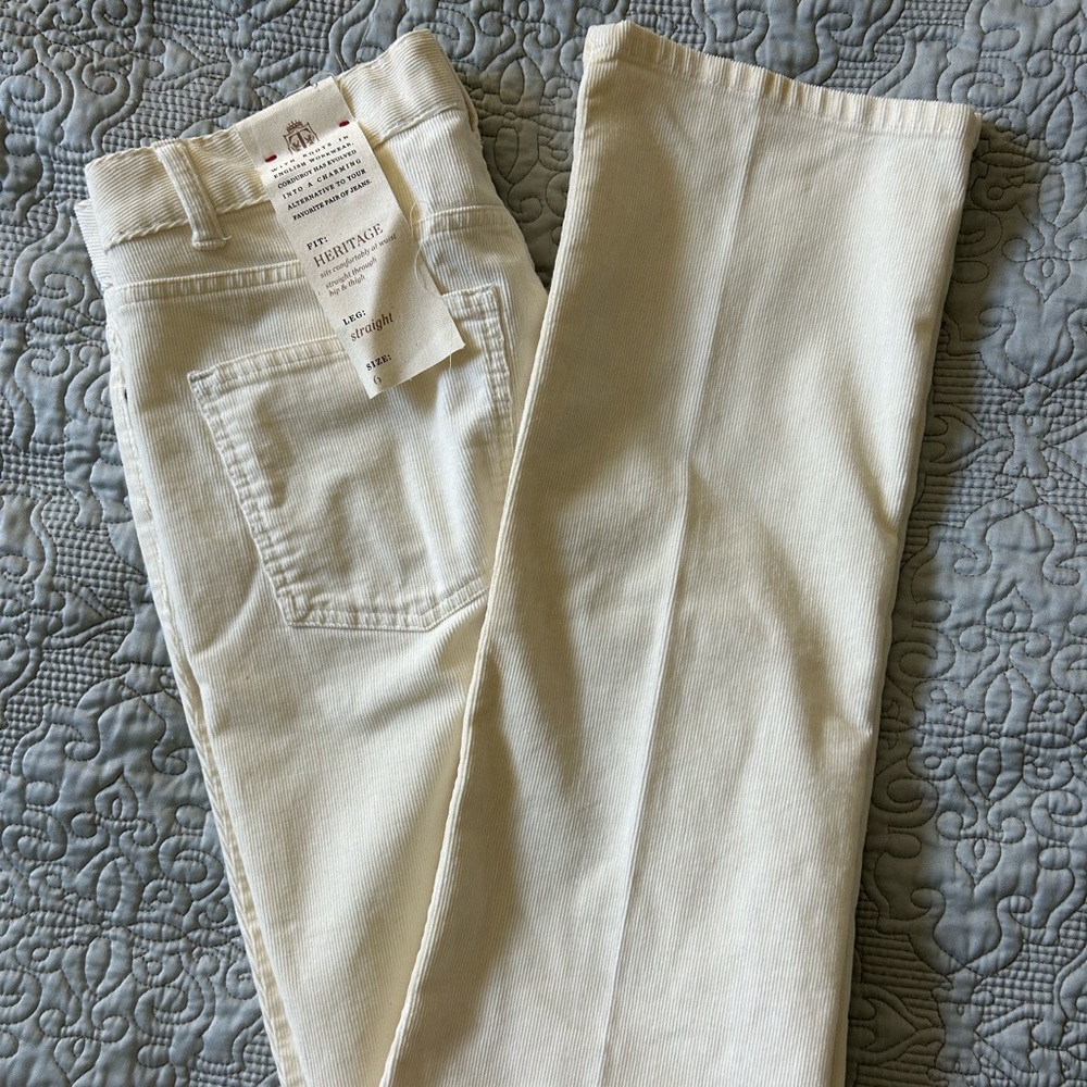 Talbots cream corduroy jeans